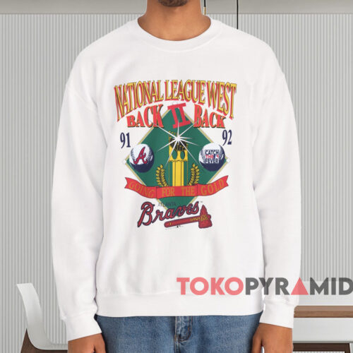 91 92 Atlanta Braves Back2back Shirt White Sweatshirt