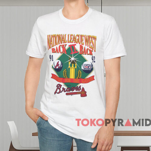 91 92 Atlanta Braves Back2back Shirt White T shirt