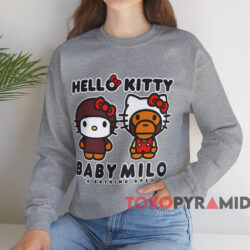 A Bathing Ape Bape Hello Kitty Baby Milo T-shirt 3 A Bathing Ape Bape Hello Kitty Baby Milo T shirt Grey Sweatshirt