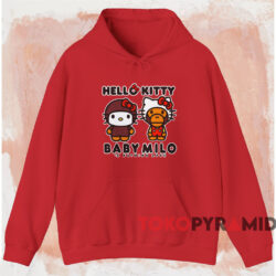A Bathing Ape Bape Hello Kitty Baby Milo T-shirt 2 A Bathing Ape Bape Hello Kitty Baby Milo T shirt Red Hoodie