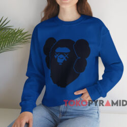 A Bathing Ape Bape x Kaws T-shirt 3 A Bathing Ape Bape X Kaws T shirt Blue Sweatshirt