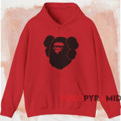 A Bathing Ape Bape x Kaws T-shirt 2 A Bathing Ape Bape X Kaws T shirt Red Hoodie