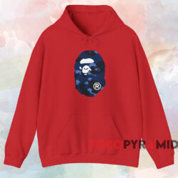 A Bathing Ape Big Ape Head Camo T-shirt 2 A Bathing Ape Big Ape Head Camo T shirt Red Hoodie