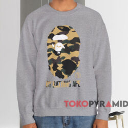 A Bathing Ape Camo Big Ape T-shirt 4 A Bathing Ape Camo Big Ape T shirt Grey Sweatshirt