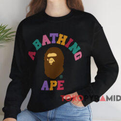 A Bathing Ape Colors College T shirt Black Sweatshirt