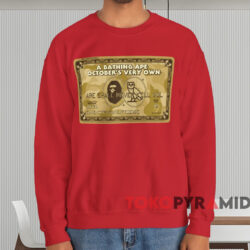 A Bathing Ape October's Very Own Bape X Ovo Card T shirt Red Sweatshirt