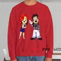 A Goofy Movie Max and Roxanne T-shirt 3 A Goofy Movie Max And Roxanne T shirt Red Sweatshirt