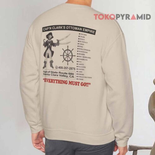 A24 Backrooms Cap'n Clark's Ottoman Empire Sweatshirt Back