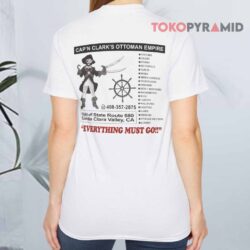 A24 Backrooms Cap'n Clark's Ottoman Empire T shirt Back