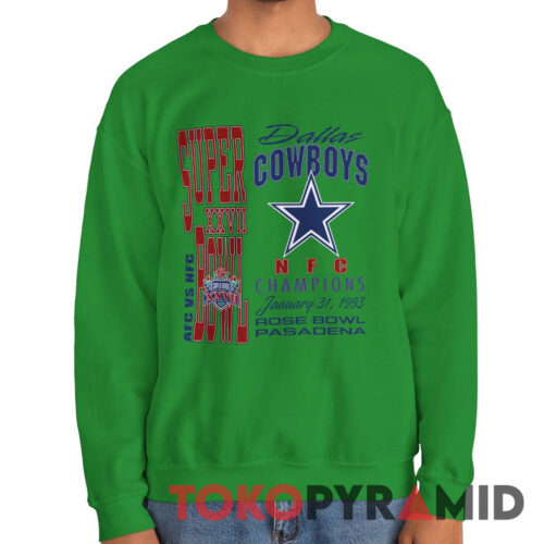 AFC Vs NFC Dallas Cowboys 1993 Super Bowl XXVII Champions Sweatshirt AFC Vs NFC Dallas Cowboys 1993 Super Bowl XXVII Champions Sweatshirt