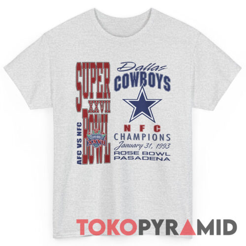 AFC Vs NFC Dallas Cowboys 1993 Super Bowl XXVII Champions T Shirt AFC Vs NFC Dallas Cowboys 1993 Super Bowl XXVII Champions T Shirt