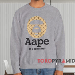 Aape A Bathing Ape Logo T-shirt 4 Aape A Bathing Ape Logo T shirt Grey Sweatshirt