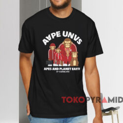 Aape Unvs Apes And Planet Earth T shirt Black T shirt