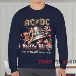 ACDC Hell's Bells Double Sided T-shirt 3 Acdc Hell's Bells Double Sided T shirt Navy Sweatshirt