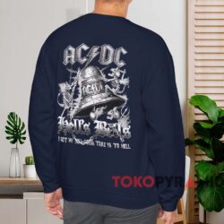 ACDC Hell's Bells Double Sided T-shirt 4 Acdc Hell's Bells Double Sided T shirt Navy Sweatshirt