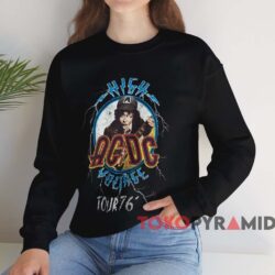 Acdc High Voltage Tour 76 T shirt Black Sweatshirt
