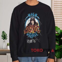 Acdc High Voltage Tour 76 T shirt Black Sweatshirt