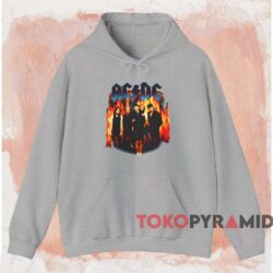 Acdc Stiff Upper Lip World Tour T shirt Grey Hoodie