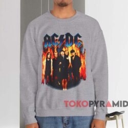 Acdc Stiff Upper Lip World Tour T shirt Grey Sweatshirt