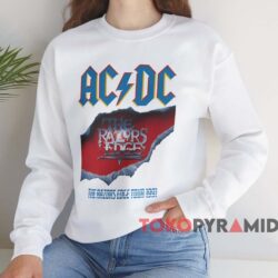 ACDC The Razors Edge Tour 1991 T-shirt 4 Acdc The Razors Edge Tour 1991 T shirt White Sweatshirt