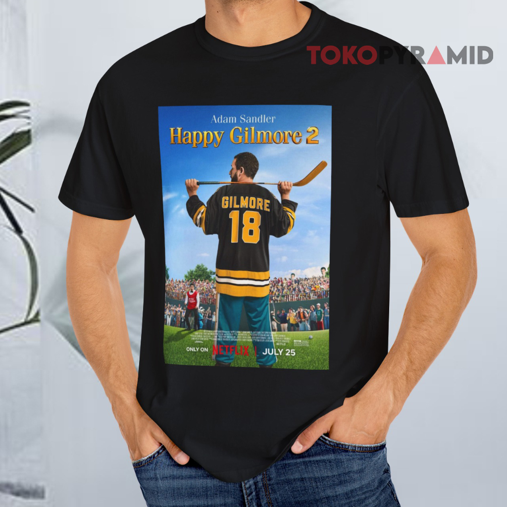 Adam Sandler Happy Gilmore 2 Black T shirt Adam Sandler Happy Gilmore 2 Black T shirt