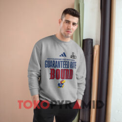 Adidas Kansas Jayhawks 2023 Guaranteed Rate Bowl Bound Grey Sweatshirt