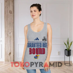 Kansas Jayhawks 2023 Guaranteed Rate Bound Shirt 3 Adidas Kansas Jayhawks 2023 Guaranteed Rate Bowl Bound Grey Tank Top