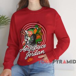 Aerospace Jordan Looney Tunes T-shirt 4 Aerospace Jordan Looney Tunes T shirt Red Sweatshirt