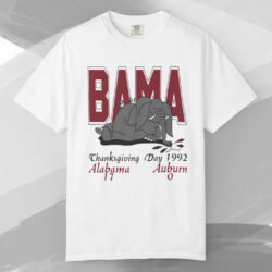 Alabama Auburn Thanksgiving Day 1992 T shirt
