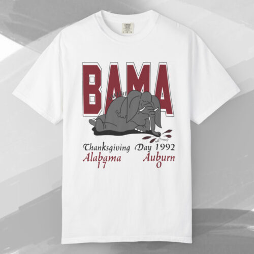 Alabama Auburn Thanksgiving Day 1992 T shirt