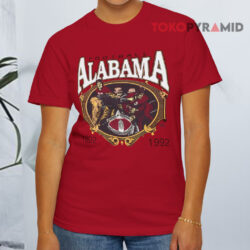 Alabama Crimson Roll Tide Football 1892 1992 Shirt 4 Alabama Crimson Roll Tide Football 1892 1992 Red T shirt