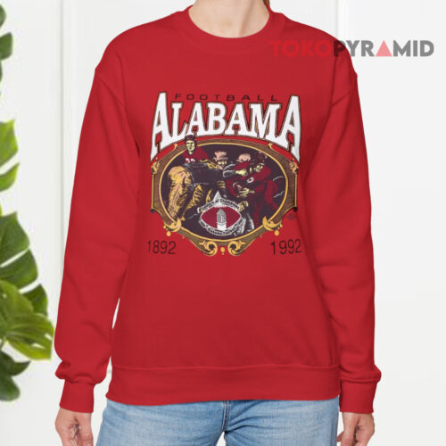 Alabama Crimson Roll Tide Football 1892 1992 Sweatshirt Alabama Crimson Roll Tide Football 1892 1992 Sweatshirt