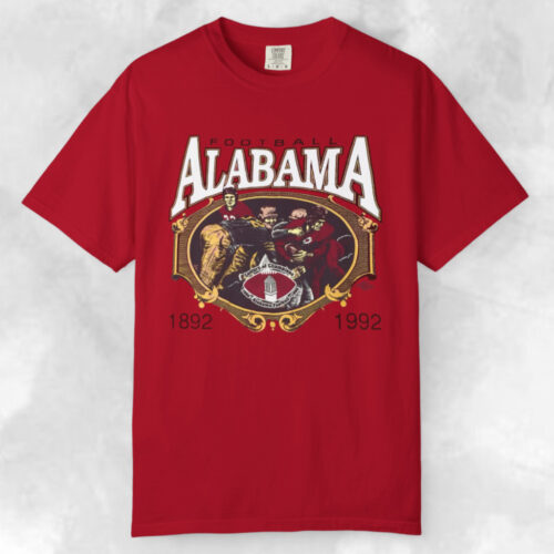 Alabama Crimson Roll Tide Football 1892 1992 T shirt Alabama Crimson Roll Tide Football 1892 1992 T shirt