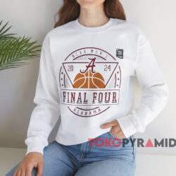 Alabama Crimson Tide 2024 NCAA Men’s Basketball Final Four Shirt 4 Alabama Crimson Tide 2024 Ncaa Men’s Basketball Final Four Shirt White Sweatshirt