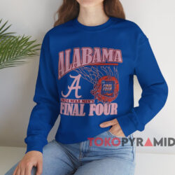 Alabama Crimson Tide 2024 NCAA Men’s Final Four Shirt 3 Alabama Crimson Tide 2024 Ncaa Men’s Final Four Tri blend Shirt Blue Sweatshirt