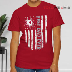 Alabama Crimson Tide Best Dad Ever Shirt 3 Alabama Crimson Tide Best Dad Ever Red T shirt
