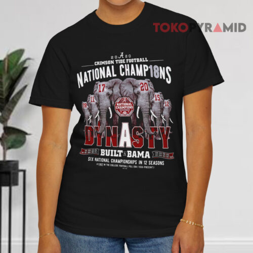 Alabama Crimson Tide Football Playoff National Champions Dynasty Black T shirt Alabama Crimson Tide Football Playoff National Champions Dynasty Black T shirt