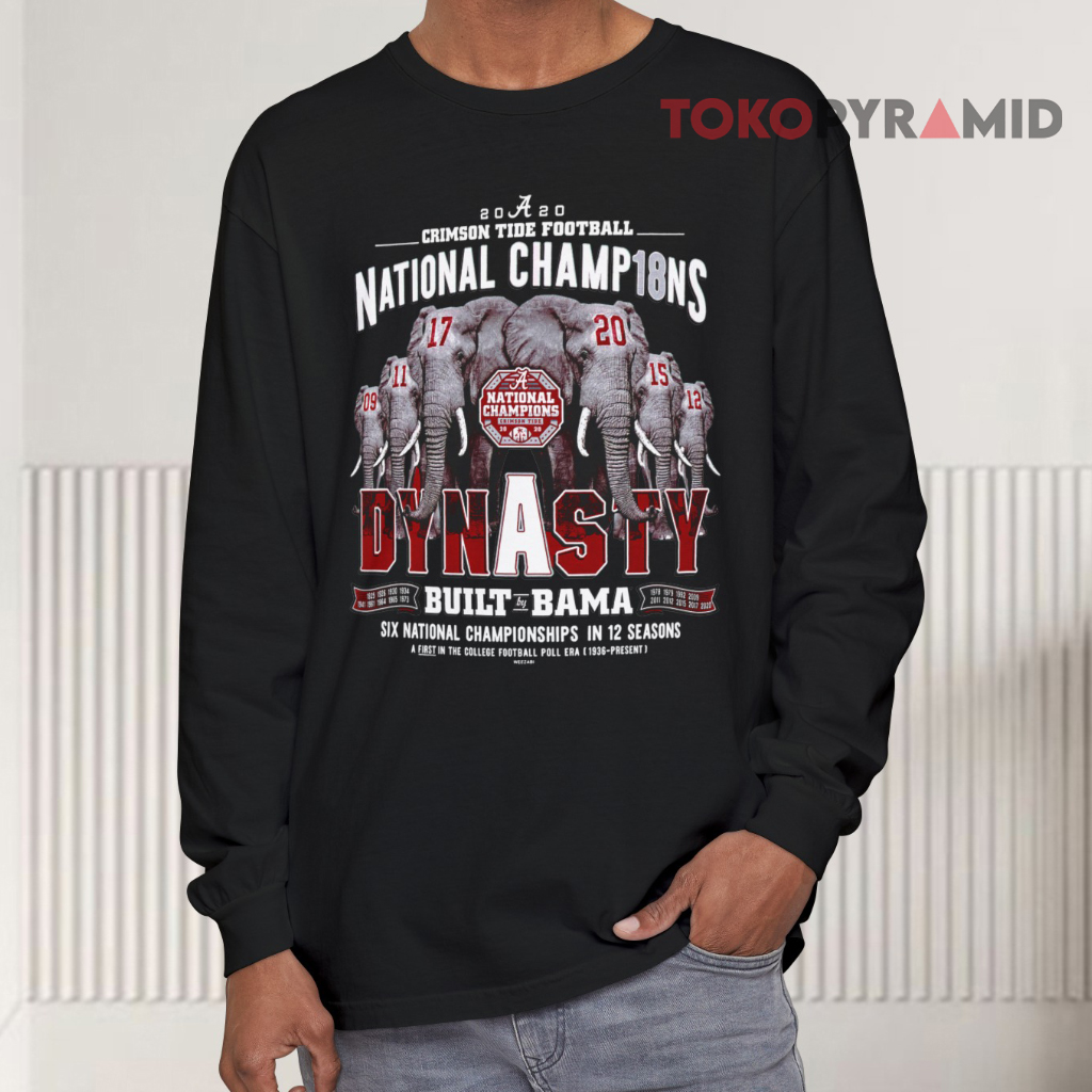 Alabama Crimson Tide Football Playoff National Champions Dynasty Long sleeved Alabama Crimson Tide Football Playoff National Champions Dynasty Long sleeved
