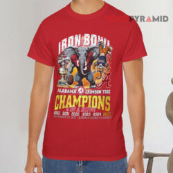 Alabama Crimson Tide Iron Bowl Champions 6 In A Row 2025 Shirt 4 Alabama Crimson Tide Iron Bowl Champions 6 In A Row 2025 Red T shirt