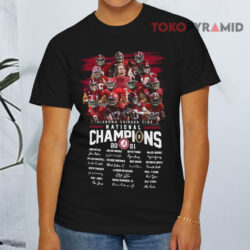 Alabama National Champions 2021 Signatures Black T shirt