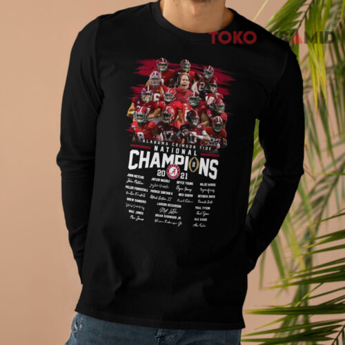 Alabama National Champions 2021 Signatures Long sleeved