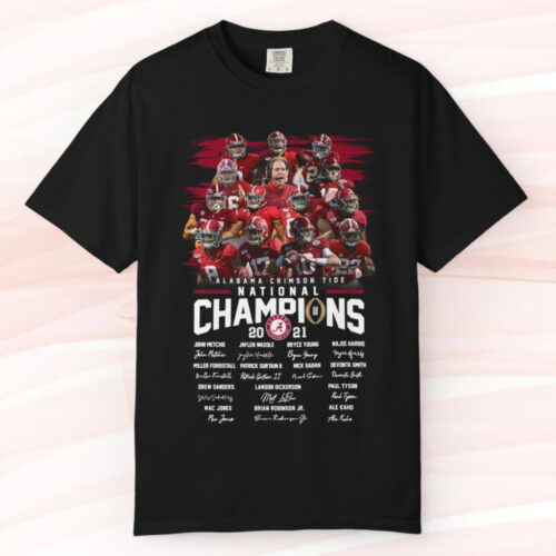 Alabama National Champions 2021 Signatures T shirt