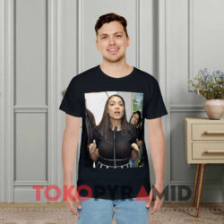 Alexandria Ocasio Cortez Aoc See Through Slow Sown Black T shirt