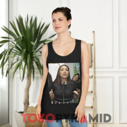 Alexandria Ocasio Cortez AOC See Through Slow Sown Shirt 2 Alexandria Ocasio Cortez Aoc See Through Slow Sown Black Tank Top