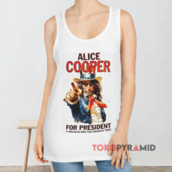 Alice Cooper For President A Troubled Man For Troubled Times Tank Top