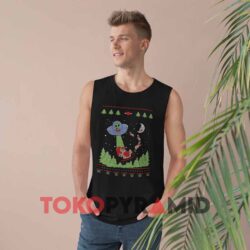 Alien Invasion Ugly Christmas Sweatshirt 4 Alien Invasion Ugly Christmas Black Tank Top