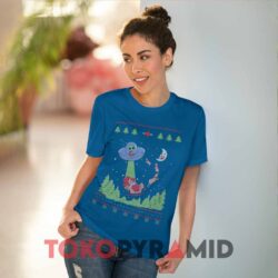 Alien Invasion Ugly Christmas Sweatshirt 3 Alien Invasion Ugly Christmas Blue T shirt