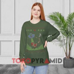 Alien Invasion Ugly Christmas Sweatshirt 2 Alien Invasion Ugly Christmas Green Long sleeved