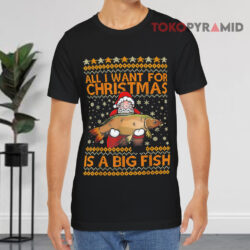 All I Want For Christmas Is A Big Fish Santa Claus T shirt