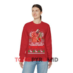 All I Want For Christmas Is True Love Taylor Swift Ugly Christmas Red Sweatshirt